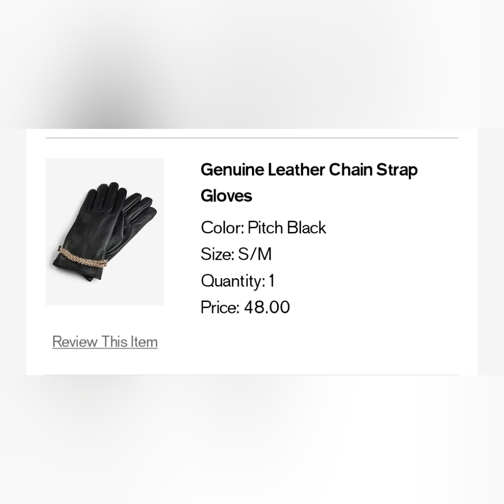 ✨️Final Price✨️NWT Express Genuine Black Leather Chainstrap Gloves - Picture 6 of 6